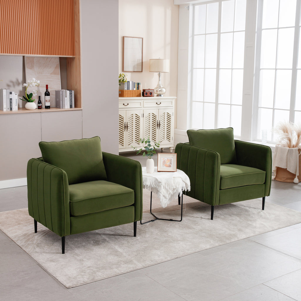 Velvet Accent Chair for Living Room