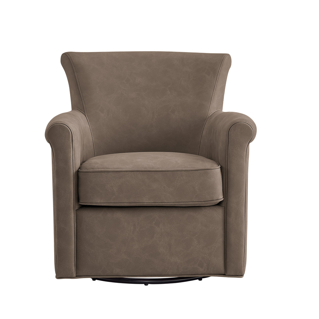 Westly Faux Leather Swivel Accent Chair