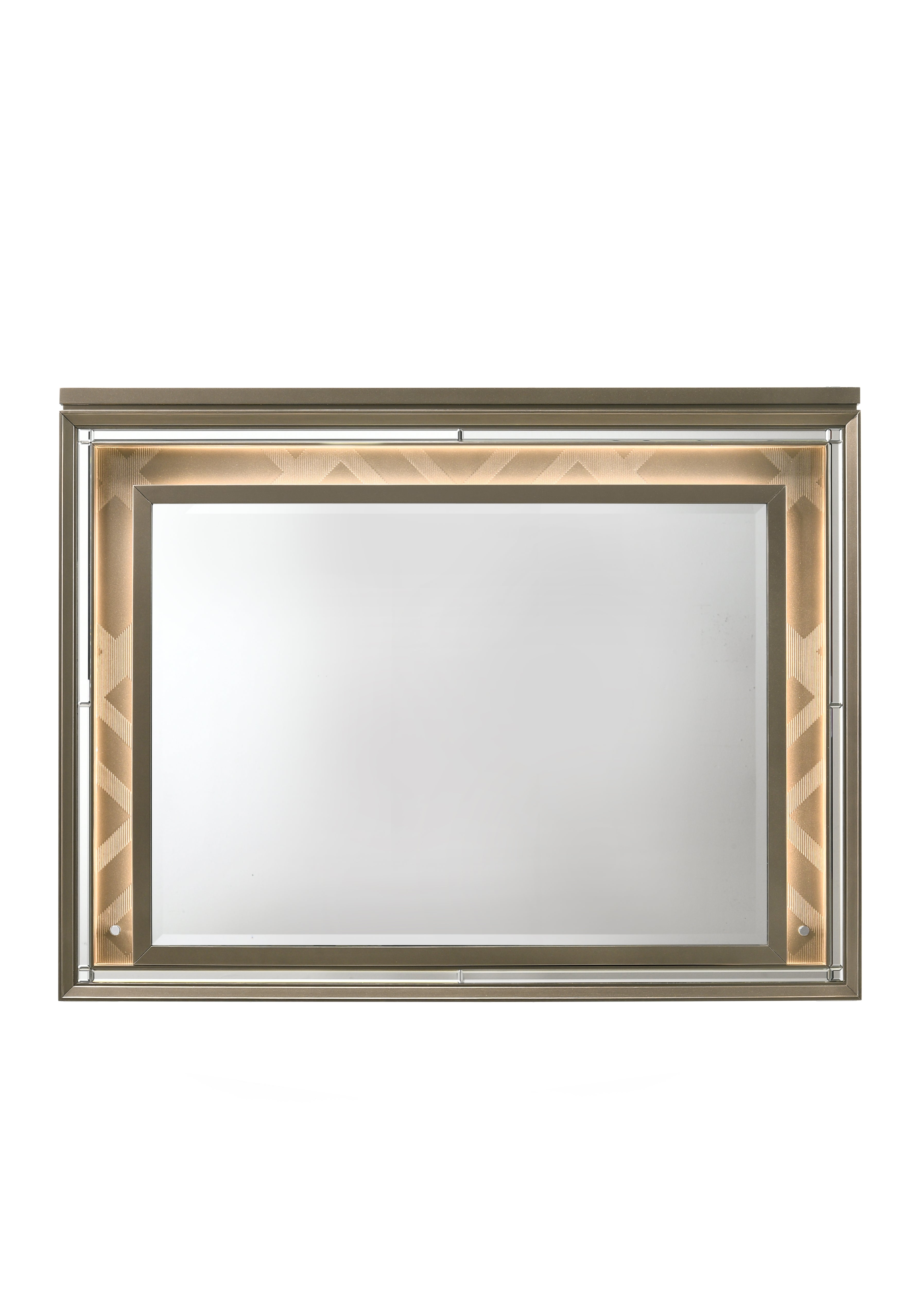 Skylar Dark Champagne Finish Mirror With LED