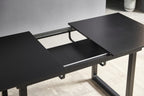 Square Extendable Dining Table with Metal Legs