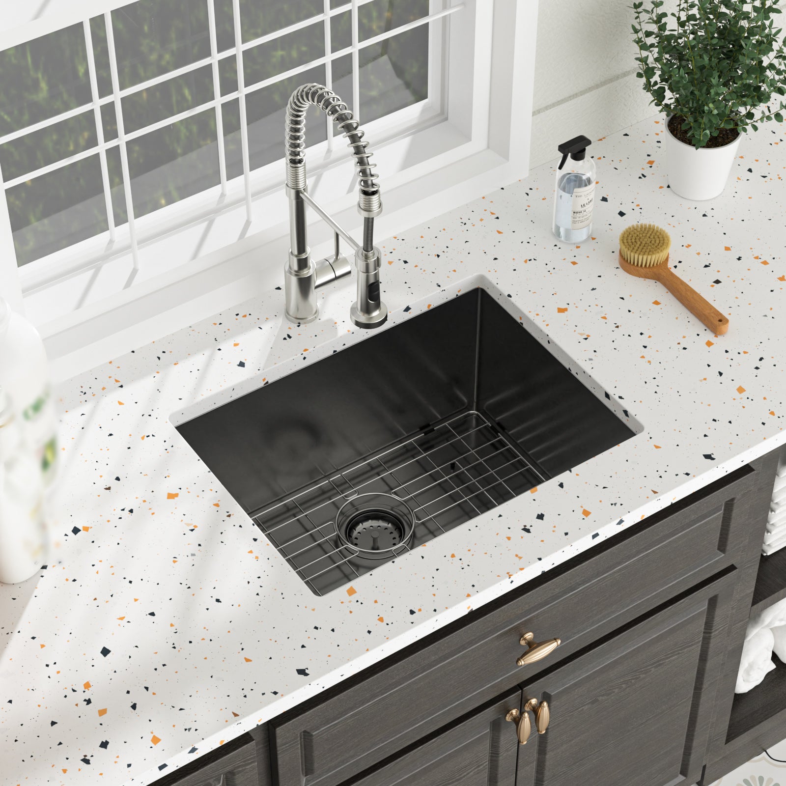 Laundry Sink 24 Inch - Undermount Gunmetal