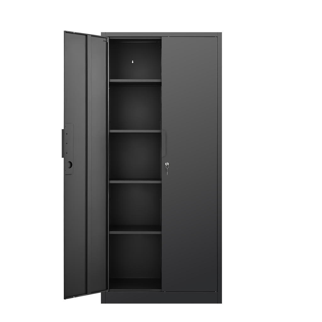 70-Inch 2-Door File Cabinet with Lock, 4 Adjustable Shelves