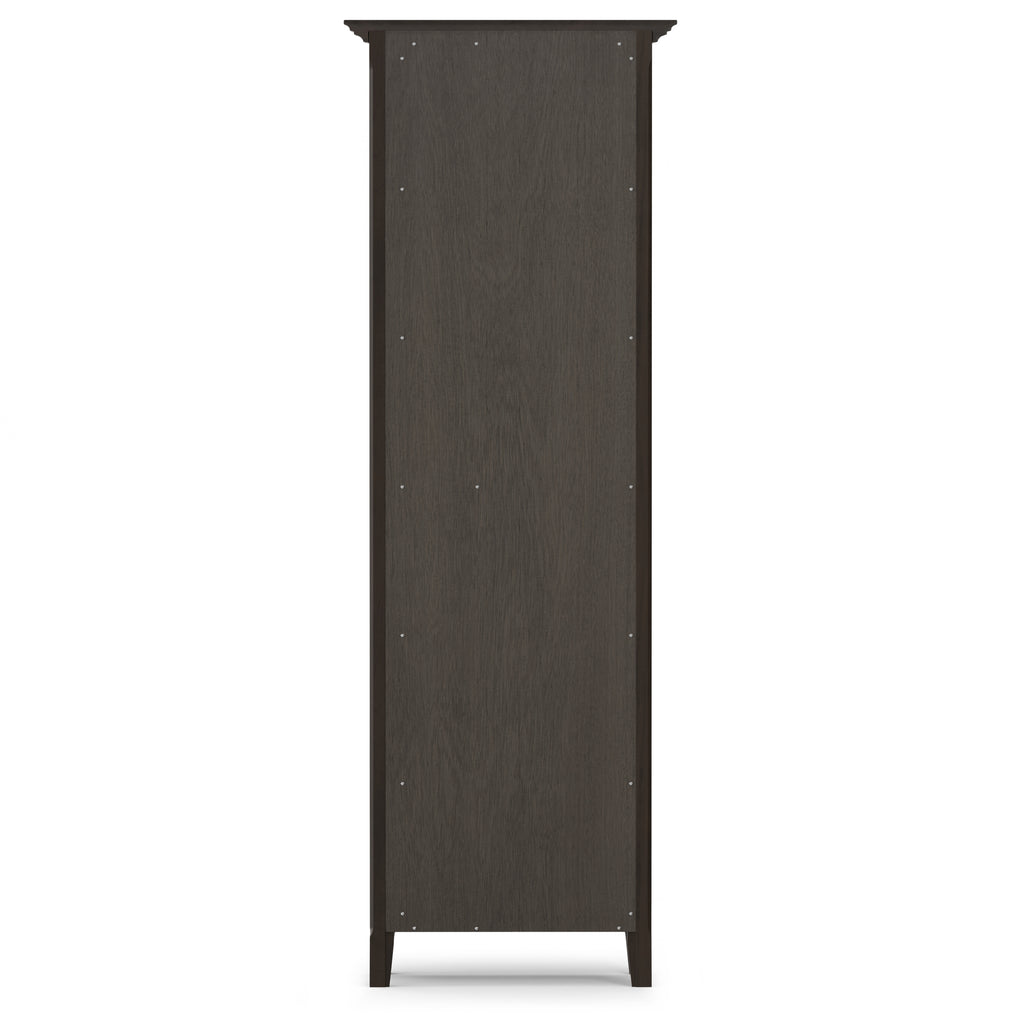 Amherst 24 Inch Solid Wood 5 Shelf Bookcase in Hickory