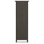Amherst 24 Inch Solid Wood 5 Shelf Bookcase in Hickory