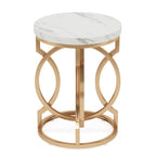 20” Round End Table with Faux Marble Top