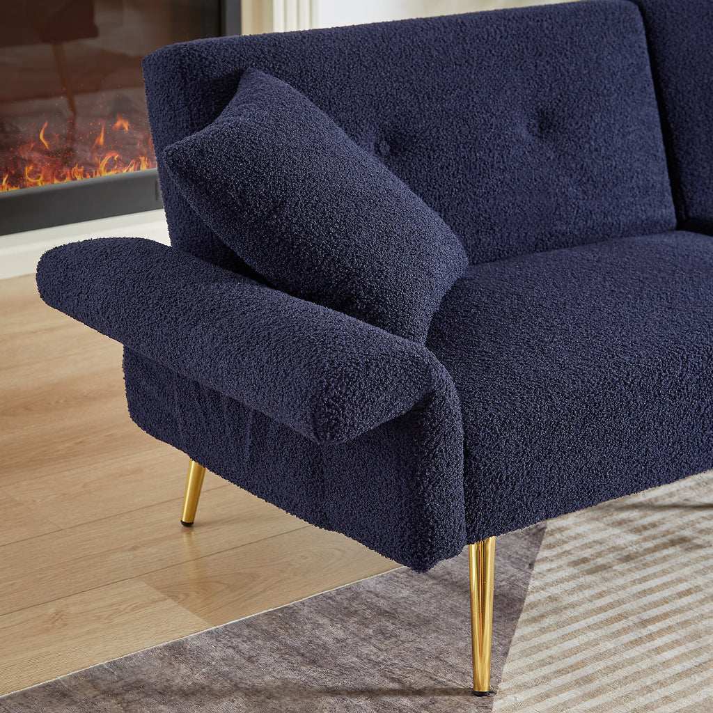 Modern Teddy Upholstered Accent Loveseat Sofa