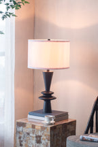 Stylish Black Table Lamp with Aluminum Construction