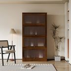 Contemporary Closed Back Glass Doors Office Storage Cabinet