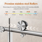 Stainless Steel Round Tube Frameless Shower Door