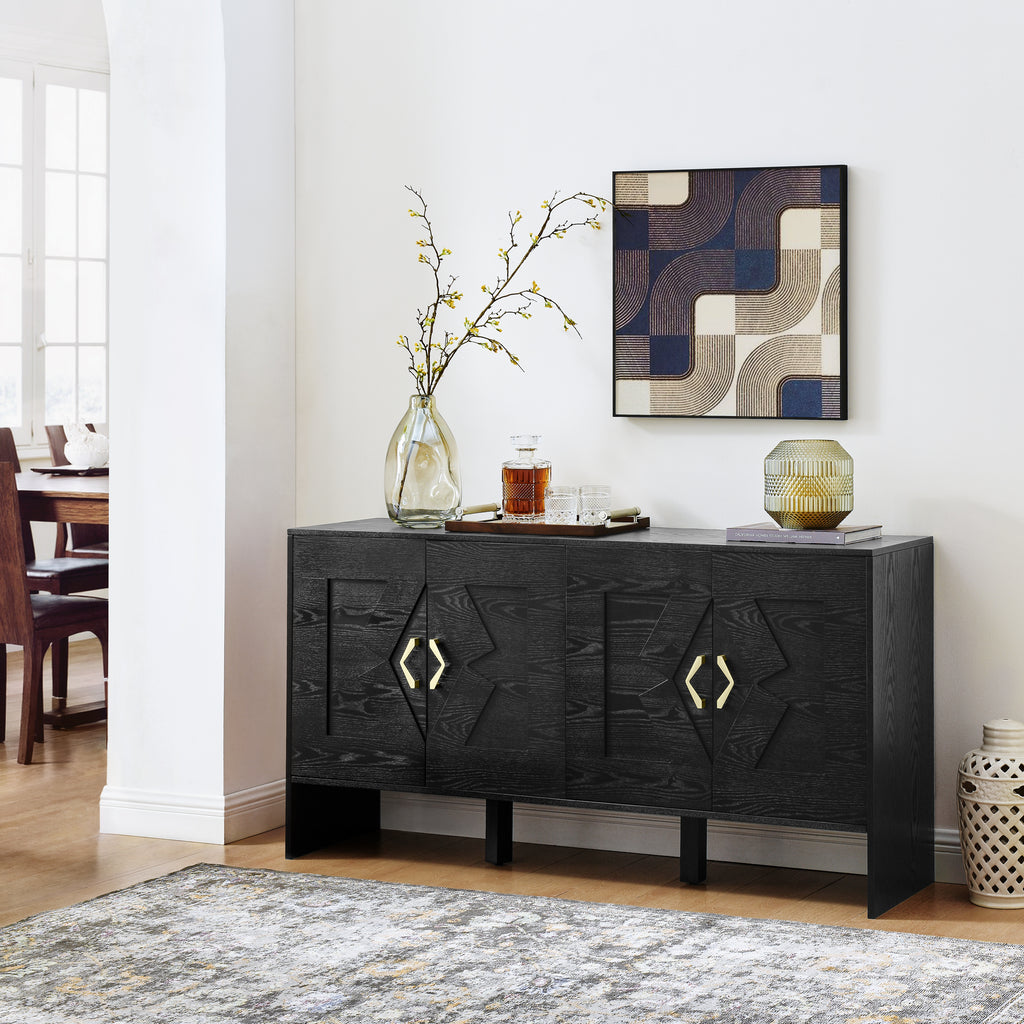 60" Mid Century Modern Sideboard Buffet Cabinet
