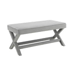Comfort Double Bench Upholstered in Velvet Fabric