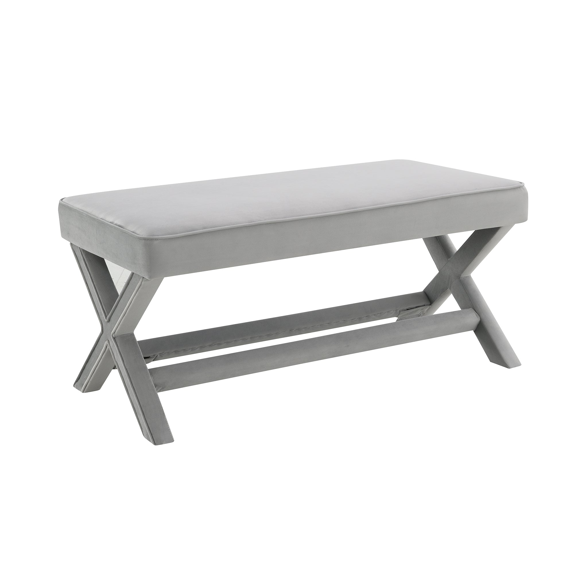 Comfort Double Bench Upholstered in Velvet Fabric