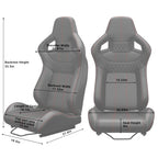 2PC Universal Bucket Racing Seats