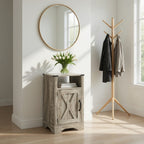 16" Light Grey Farmhouse Nightstand