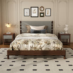 Modern Queen Bed Frame Set with 2 Nightstands