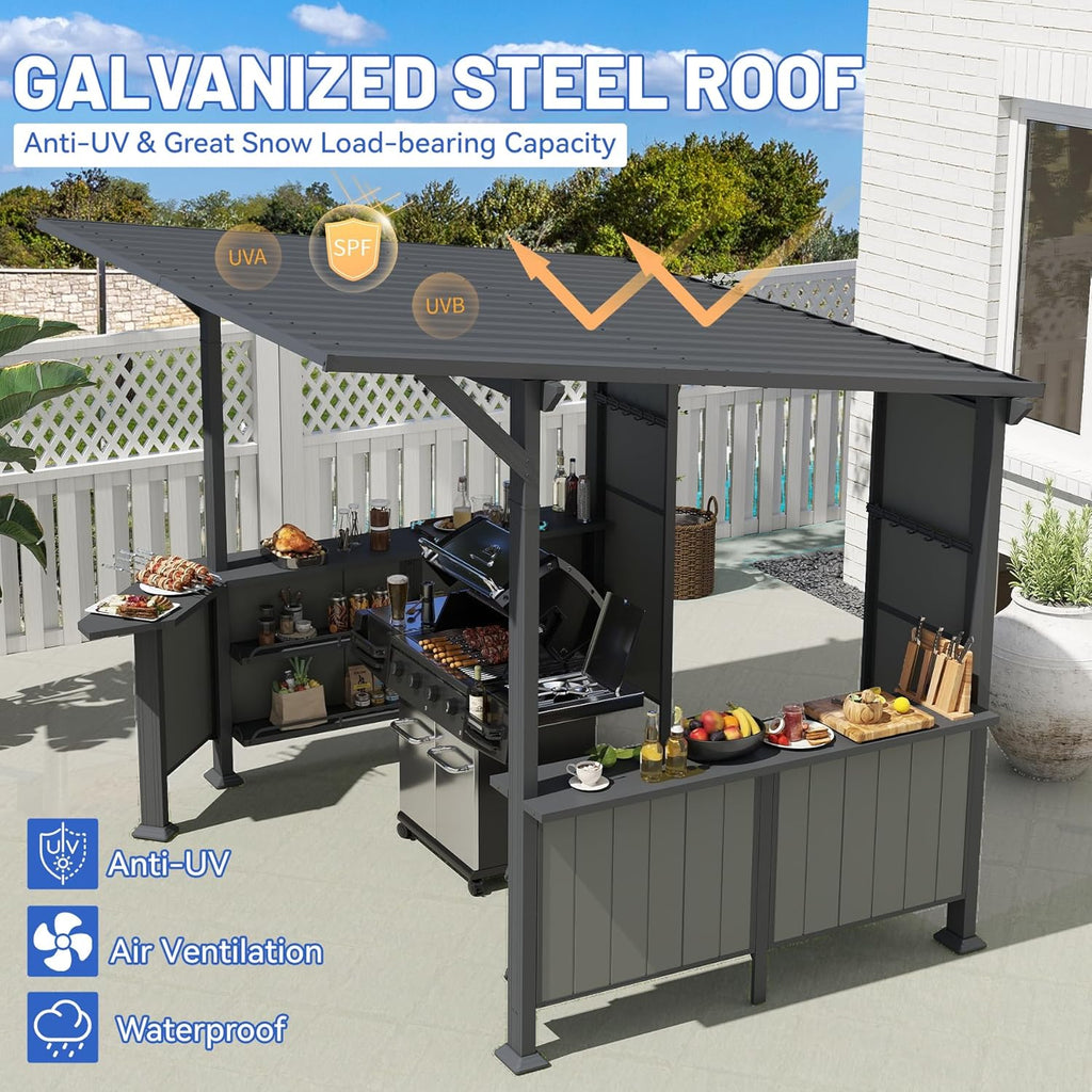 9X10FT Hardtop Grill Gazebo