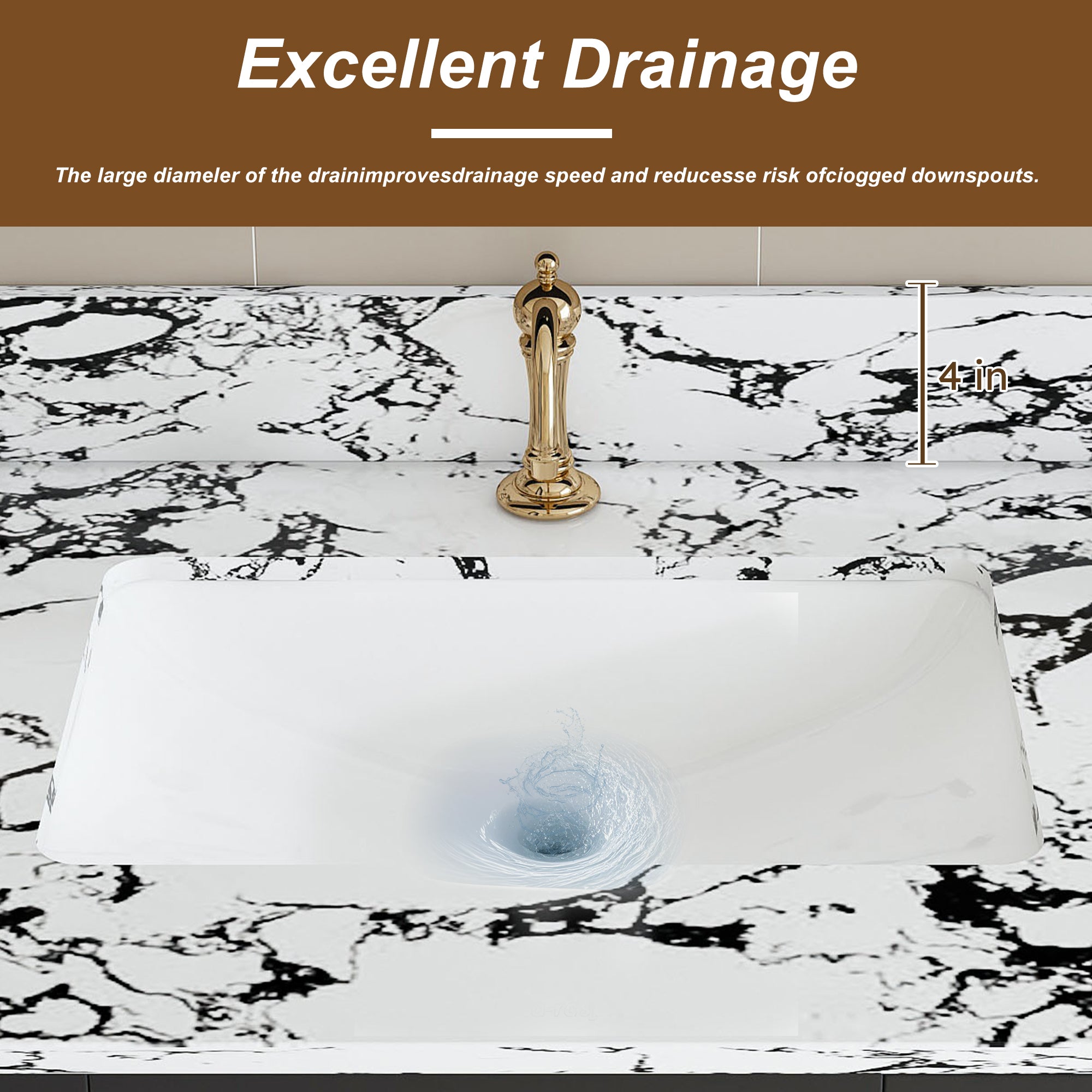 43"x22" Bathroom Vanity Top with Undermount Ceramic Sink