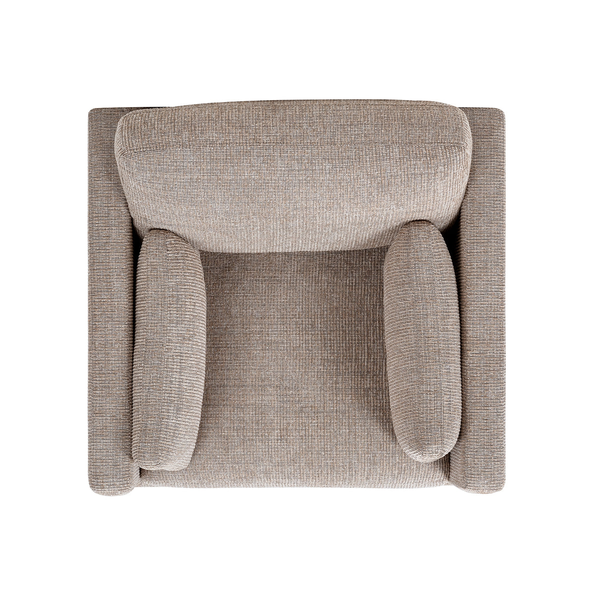 Knox 36" Modern Farmhouse Arm Chair, Stone Taupe Chenille