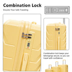3-Piece Luggage Set (20+24+28 Inch) - Yellow