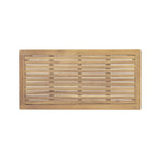 Outdoor Acacia Wood Loveseat with Coffee Table, Light Teak Frame