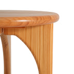 Natural Pine Wood Round End Table