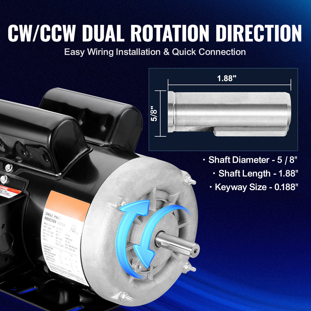 1.5HP Electric Motor 3450 RPM for Agricultural Machinery