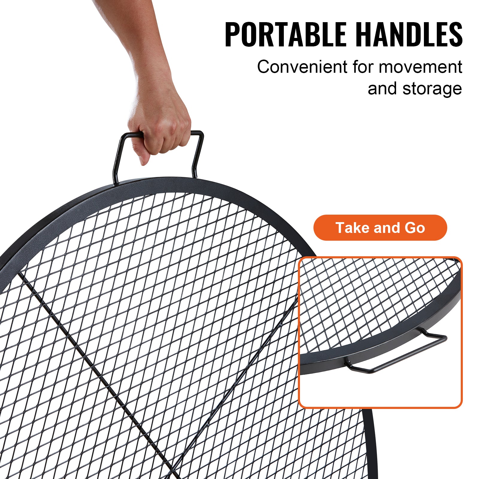 X-Marks Fire Pit Grill Grate - Round Cooking Grate - 36 Inch