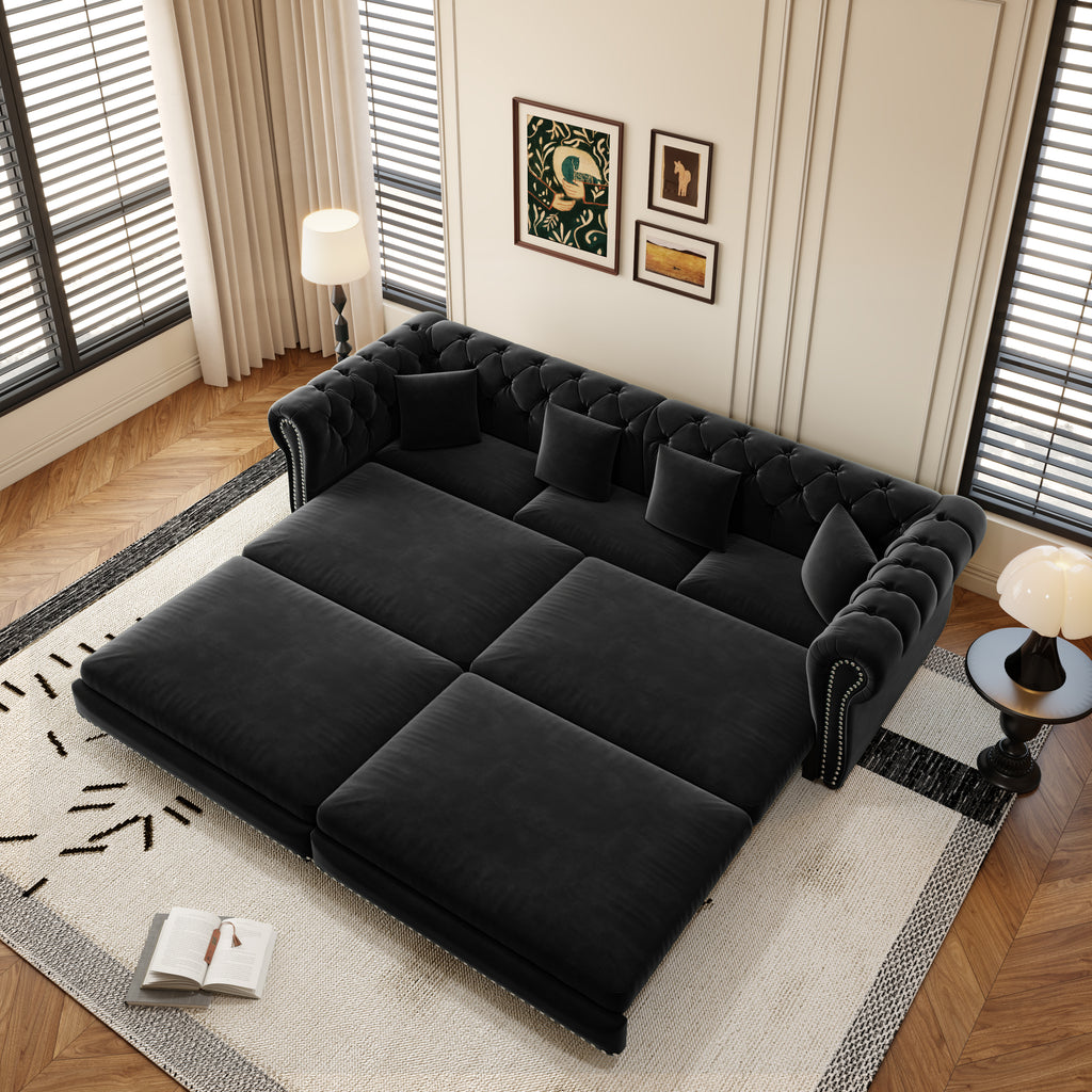 Chesterfield 3-in-1 Pull-Out Sofa Bed