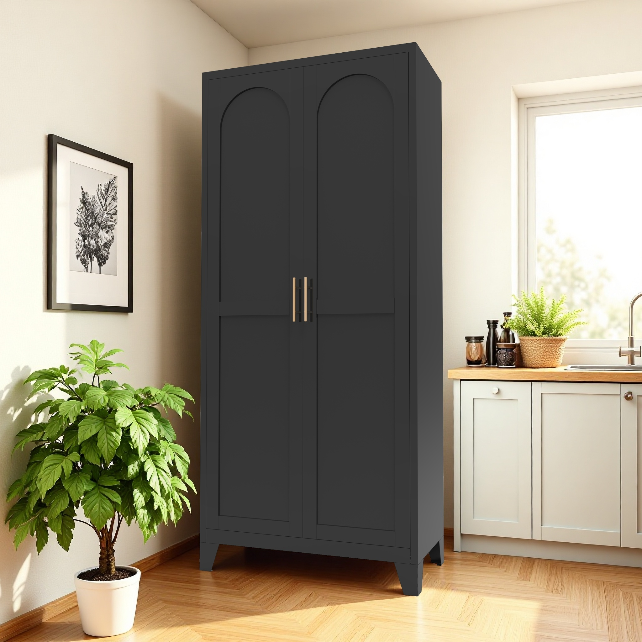 71'' 2 Shapely Doors Cabinet