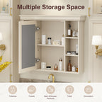 35'' x 28'' Wall Mounted Bathroom Storage Cabinet with Mirror