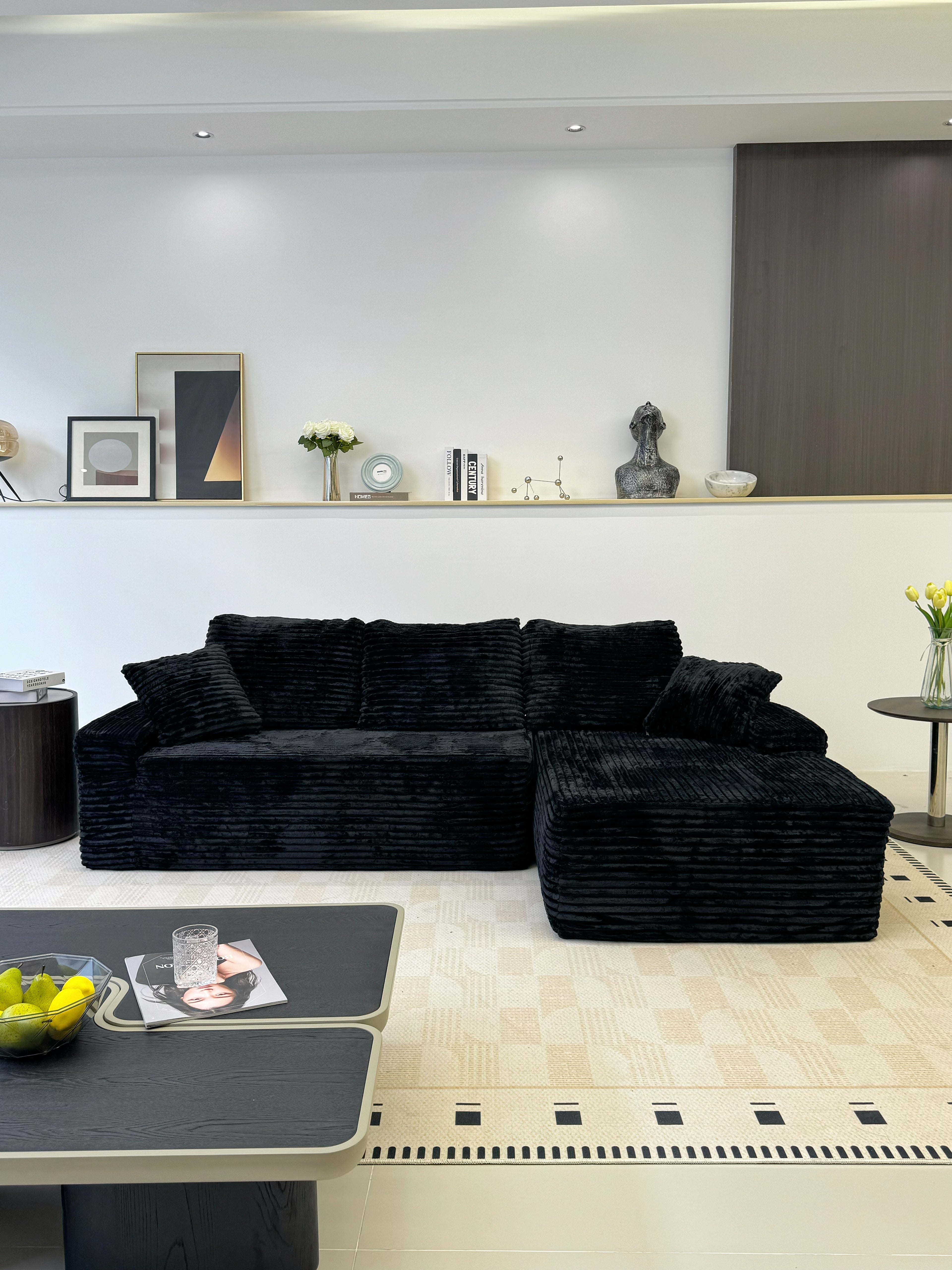 96" Compressed L-Shape Sofa