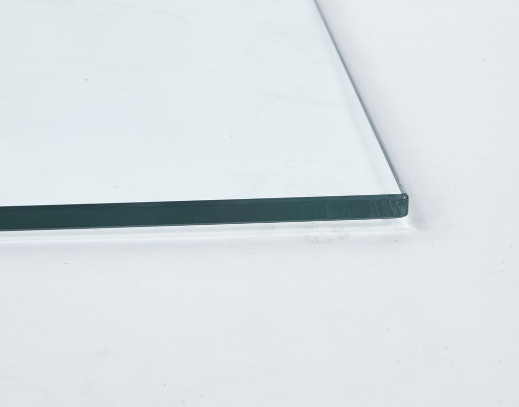 Tempered Clear Glass Top 80CM Square Dining Table