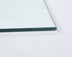 Tempered Clear Glass Top 80CM Square Dining Table
