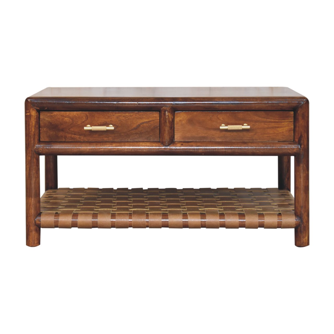Regency Woven Console Table with 4 Drawers