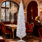 8ft Pencil Artificial Christmas Tree with Realistic Branches