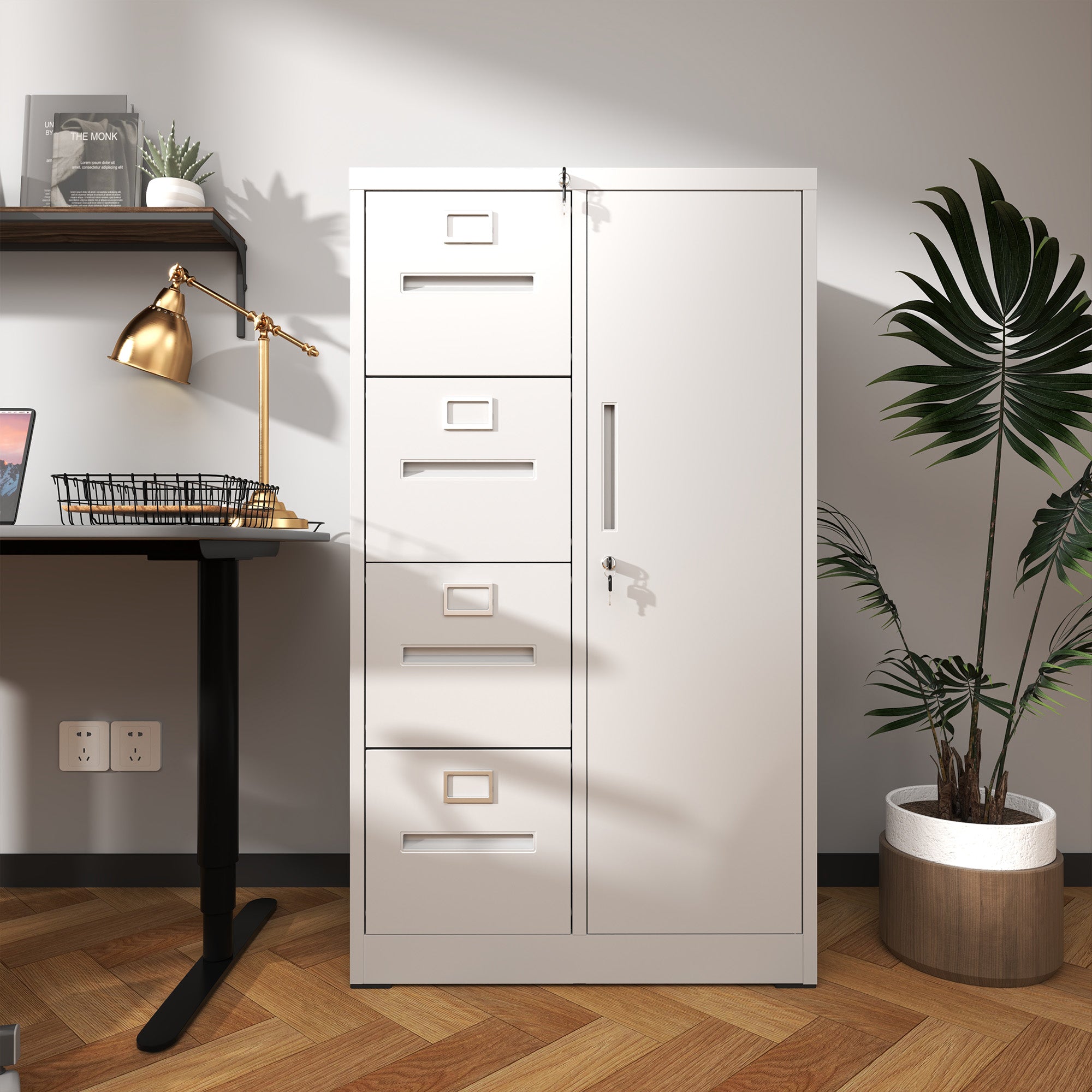 Metal Storage Vertical Filing Cabinet with Lock