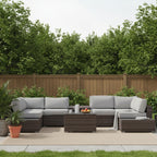 Fully Assembled Rattan Wicker Patio Seating Set for 4 with Cushions