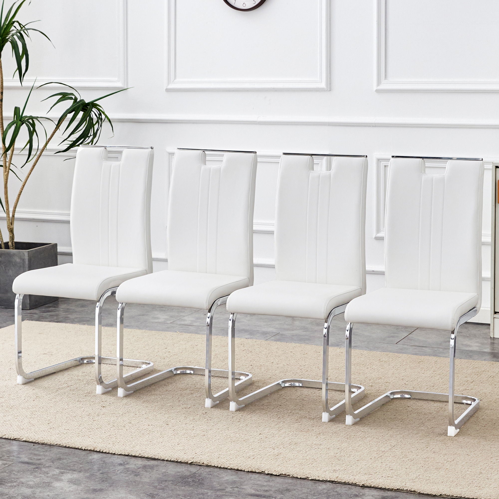 Bow Shaped Chairs with Ergonomic Design and Non-Slip Base