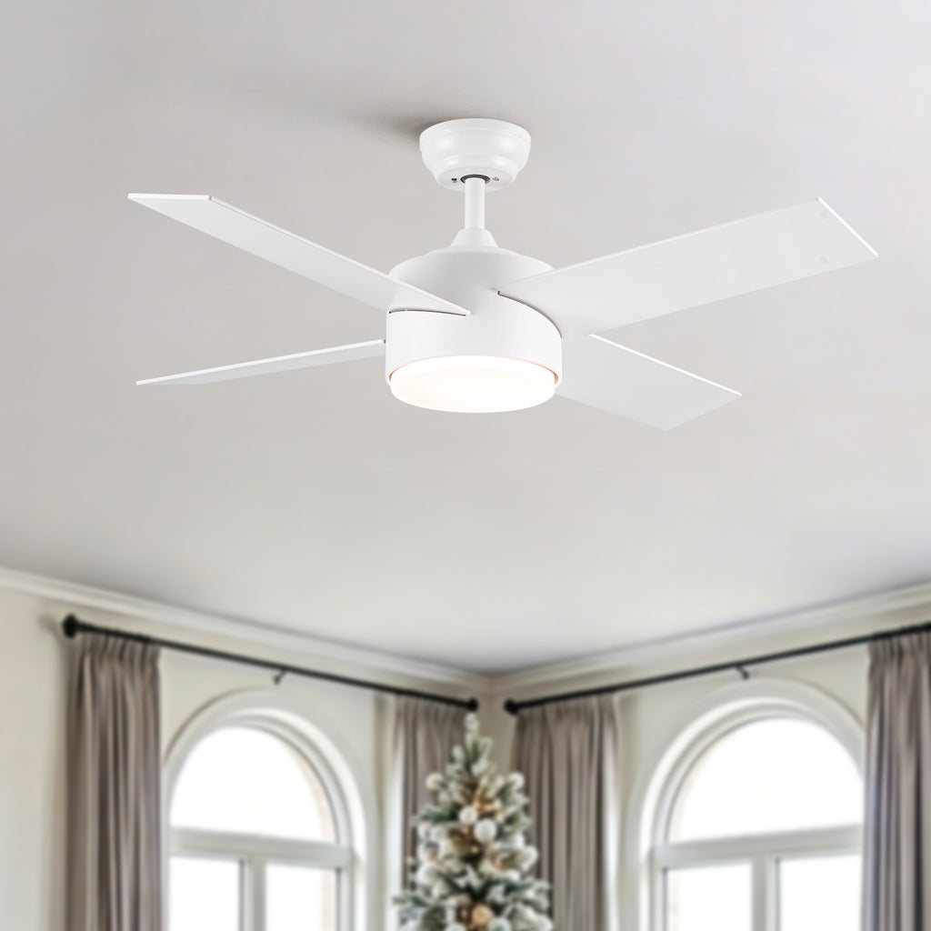 44" Ceiling Fan with Lights & Remote - Matte Finish