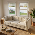 Modern Velvet 3-Seater Chesterfield Sofa