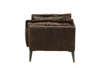 Porchester Distress Chocolate Top Grain Leather Chair
