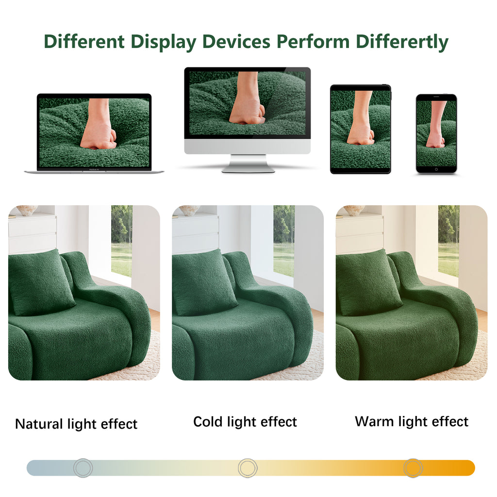 Soft Teddy Fabric Boneless Sofa