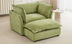 Modern Armchair Sofa with Movable Ottoman