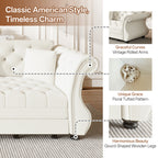 97.6" Oversized Chesterfield Pull Out Sofa Bed