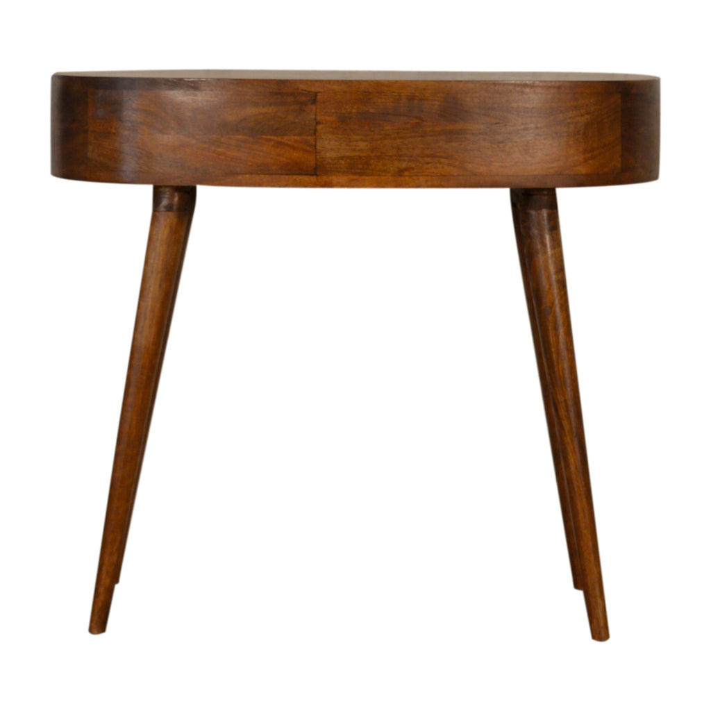 Solid Wood Chestnut Rounded Writing Desk