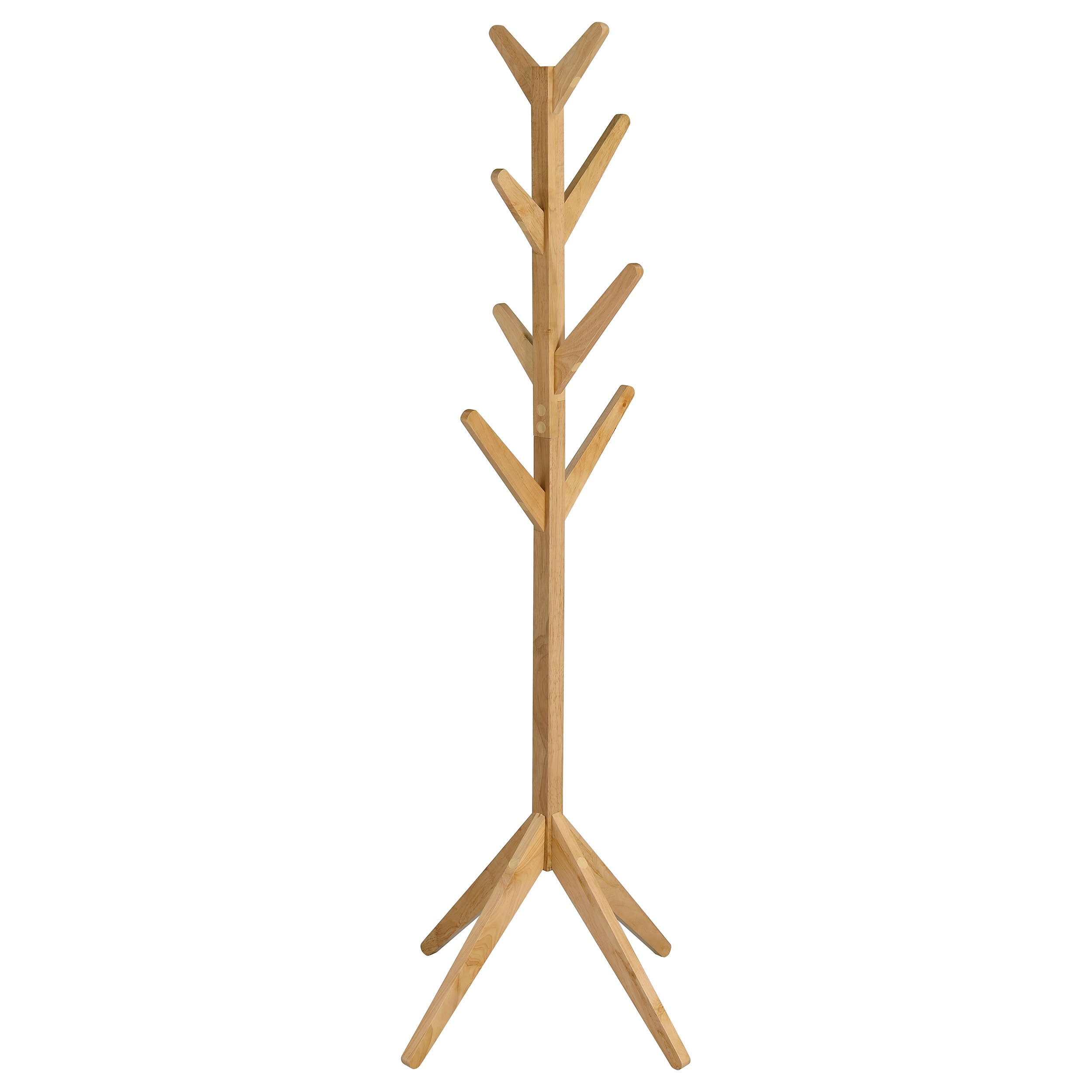 Margaret Solid Wood Coat Rack Clothing Hanger Natural Oak-