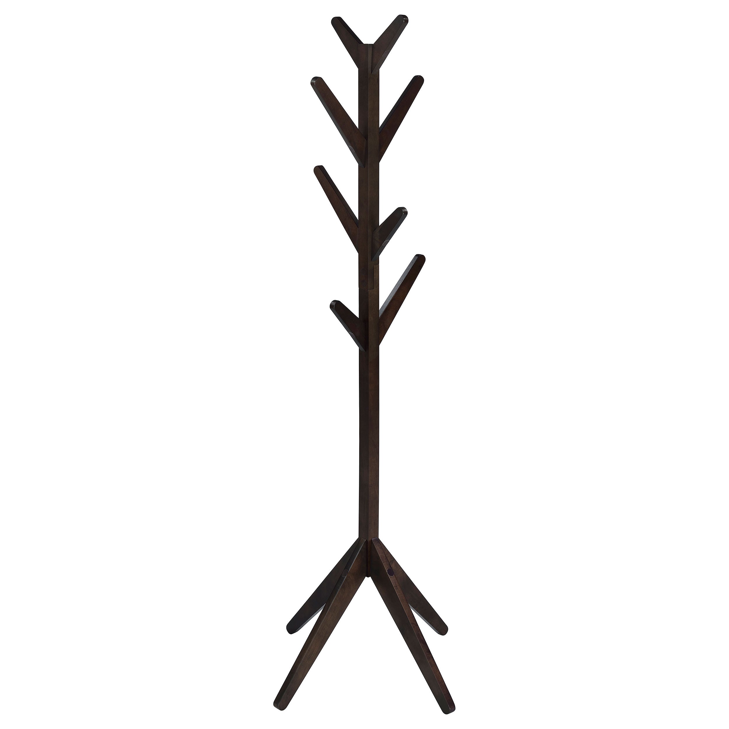 Margaret Solid Wood Coat Rack Clothing Hanger Cappuccino-
