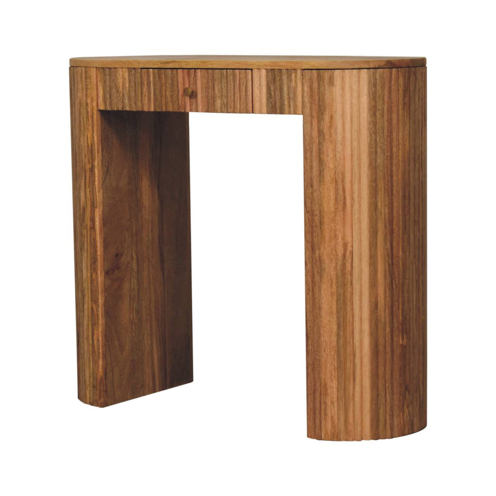 Solid Wood Soba Straight Console Table, 1-Drawer