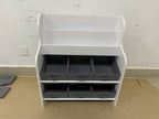 Kids Bookshelf with 6 Fabric Storage Bins