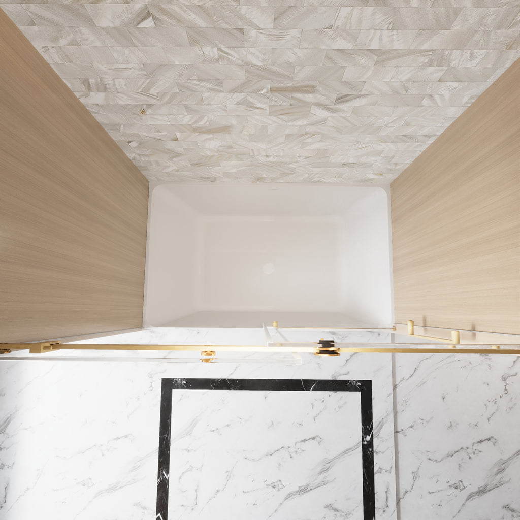 Frameless Single Sliding Shower Door 56-60"W x 60"H
